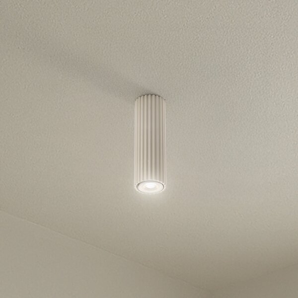 SOLLUX LIGHTING Φωτιστικό οροφής Carbon, μπεζ, ύψος 20 cm, αλουμίνιο, ρυθμιζόμενος, Μπεζ, Σαλόνι / τραπεζαρία, Αλουμίνιο, σύγχρονο