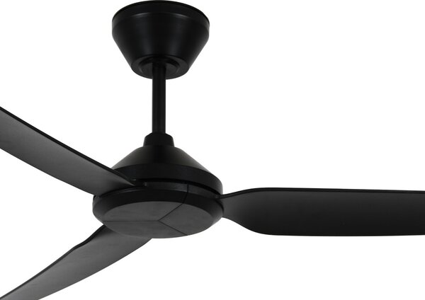 Beacon Lighting Ανεμιστήρας οροφής Polis μαύρος DC αθόρυβος Ø 137 cm IP55, Μαύρο, Σαλόνι / τραπεζαρία, Πλαστικό, σύγχρονο