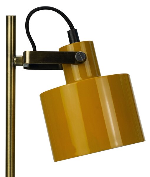 Dyberg Larsen Ocean επιτραπέζιο φωτιστικό curry/brass/turquoise, Κίτρινο, Μελέτη / Γραφείο, Μέταλλο