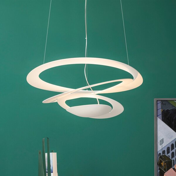 Artemide Κρεμαστό φωτιστικό Pirce, 67x69 cm, λευκό, ρυθμιζόμενος, Λευκό, Σαλόνι / τραπεζαρία, Μέταλλο, σχεδιασμός