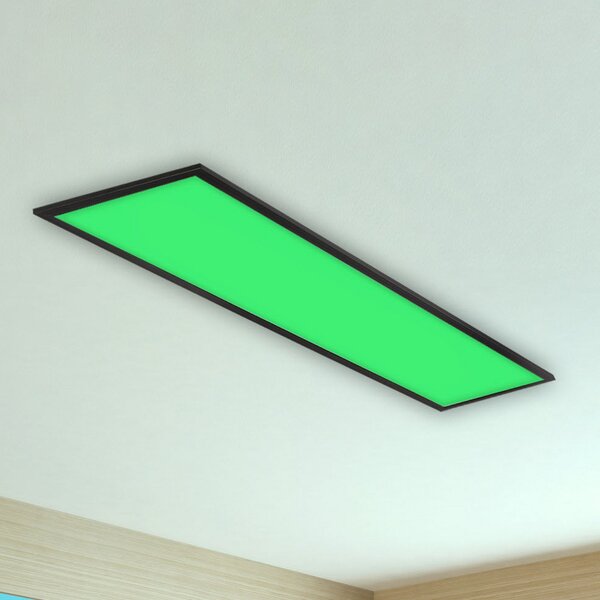 Briloner Έγχρωμο πάνελ LED, ρυθμιζόμενο, RGB, CCT, 100x25cm, ρυθμιζόμενος, Μαύρο, Σαλόνι / τραπεζαρία, Πλαστικό, σύγχρονο