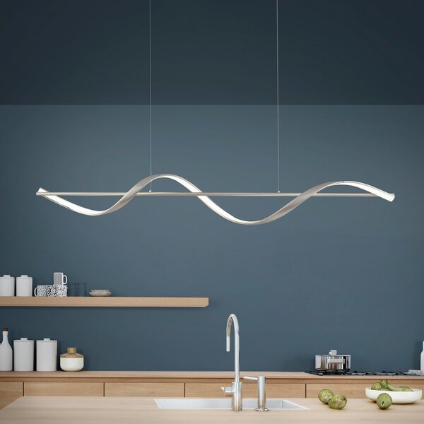 Q-Smart-Home Paul Neuhaus Q-Swing LED κρεμαστό φωτιστικό, ατσάλι, ρυθμιζόμενος, Μεταλλικό, Σαλόνι / τραπεζαρία, Μέταλλο, σύγχρονο