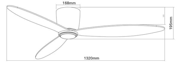 Beacon Lighting Ανεμιστήρας οροφής Airfusion Radar λευκός, διάμετρος 132 εκ., αθόρυβος, Λευκό, Σαλόνι / τραπεζαρία, Ξύλο, σύγχρονο