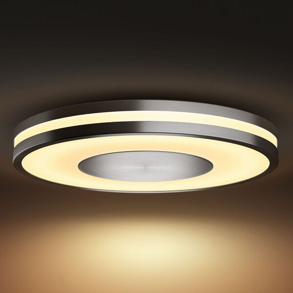 Philips Hue White Ambiance Όντας φωτιστικό οροφής αλουμινίου, ρυθμιζόμενος, Μεταλλικό, Σαλόνι / τραπεζαρία, Μέταλλο, σύγχρονο