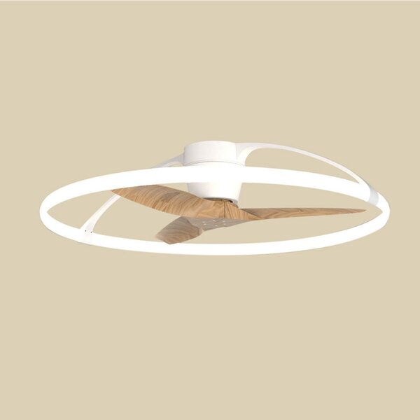 Mantra Iluminación Έξυπνος ανεμιστήρας οροφής LED Nepal, λευκό/οξιά, DC, αθόρυβος, ρυθμιζόμενος, Ξύλου, Σαλόνι / τραπεζαρία, Μέταλλο, σύγχρονο