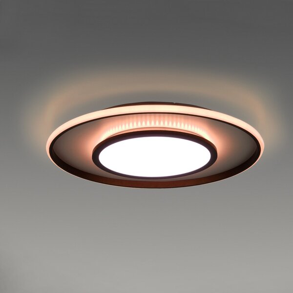 JUST LIGHT. GmbH Φωτιστικό οροφής LED Arenda Ø 60cm, RGB/CCT, ρυθμιζόμενο, ρυθμιζόμενος, Μαύρο, Σαλόνι / τραπεζαρία, Μέταλλο, σύγχρονο