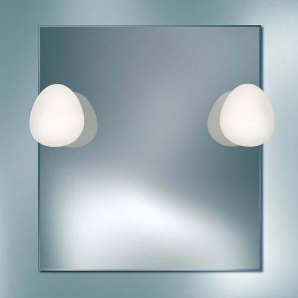 Foscarini Gregg piccola καθρέφτης ελαφρύς λευκός, ρυθμιζόμενος, Λευκό, Μπάνιο, Γυαλί, σχεδιασμός