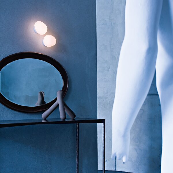Foscarini Gregg MIDI απλό φωτιστικό τοίχου, από γυαλί, λευκό, ρυθμιζόμενος, Λευκό, Σαλόνι / τραπεζαρία, Γυαλί, σχεδιασμός