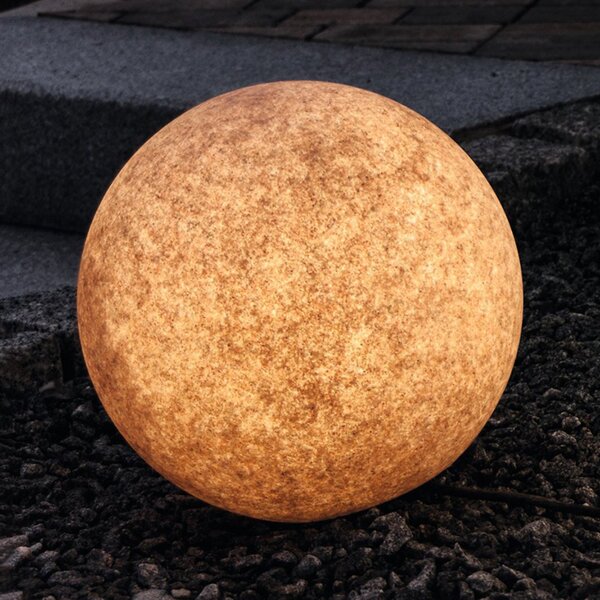 Heitronic Διακοσμητική σφαίρα Luminous Mundan, 30 cm, τερακότα, Πορτοκαλί, Πλαστικό, σύγχρονο