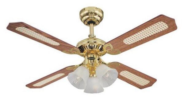 Westinghouse Ανεμιστήρας Princess Trio, ξύλινος, αθόρυβος, Ø 105 cm, Ξύλου, Σαλόνι / τραπεζαρία, Ξύλο