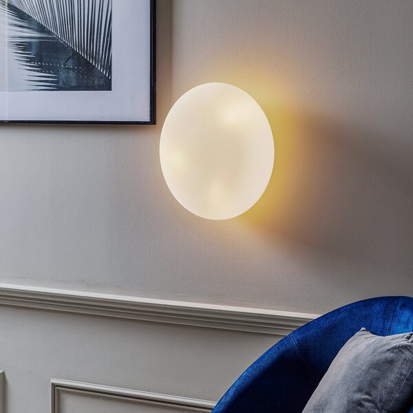 Artemide Itka γυάλινη απλή λάμπα τοίχου IP65 Ø 35 cm, ρυθμιζόμενος, Λευκό, Σαλόνι / τραπεζαρία, Γυαλί, σύγχρονο