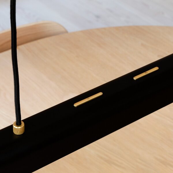 UMAGE LED κρεμαστό φωτιστικό Hazel Branch, μαύρο/ορείχαλκο, 100 cm, ρυθμιζόμενος, Μαύρο, Σαλόνι / τραπεζαρία, Μέταλλο, σύγχρονο
