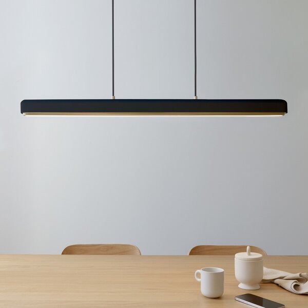 UMAGE LED κρεμαστό φωτιστικό Hazel Branch, μαύρο/ορείχαλκο, 100 cm, ρυθμιζόμενος, Μαύρο, Σαλόνι / τραπεζαρία, Μέταλλο, σύγχρονο