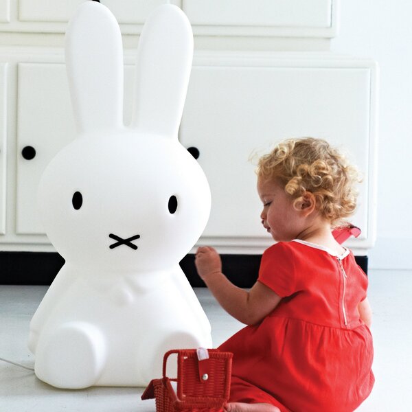 Mr Maria Παιδικό φωτιστικό Miffy High Light, 80 cm, ρυθμιζόμενος, Λευκό, Παιδικό δωμάτιο, Πλαστικό