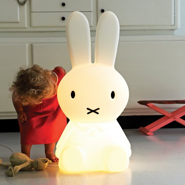 Mr Maria Παιδικό φωτιστικό Miffy High Light, 80 cm, ρυθμιζόμενος, Λευκό, Παιδικό δωμάτιο, Πλαστικό