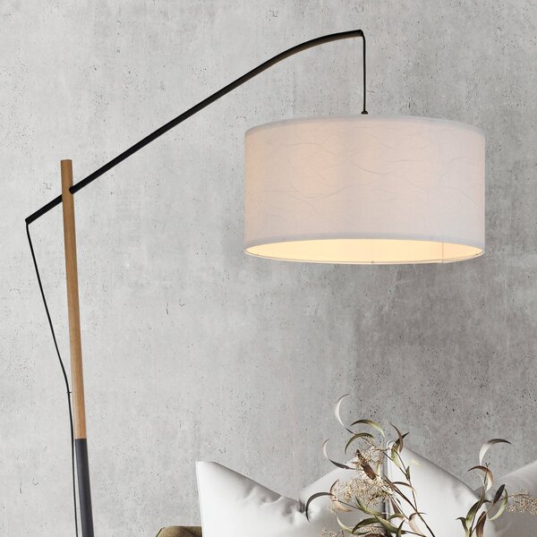 JUST LIGHT. GmbH Πράσινο φωτιστικό δαπέδου Sofie με χάρτινο κάλυμμα, Λευκό, Σαλόνι / τραπεζαρία, Μέταλλο, σύγχρονο, Ελεύθερος κατακόρυφος προβολέας