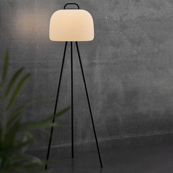 Nordlux Λάμπα δαπέδου LED Kettle Tripod Μεταλλική, αμπαζούρ 36 cm, ρυθμιζόμενος, Μαύρο, Μέταλλο, σχεδιασμός, Μόνιμη σκιά