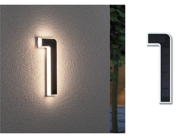 Paulmann LED ηλιακό σπίτι νούμερο 1, Μαύρο, Πλαστικό, σύγχρονο