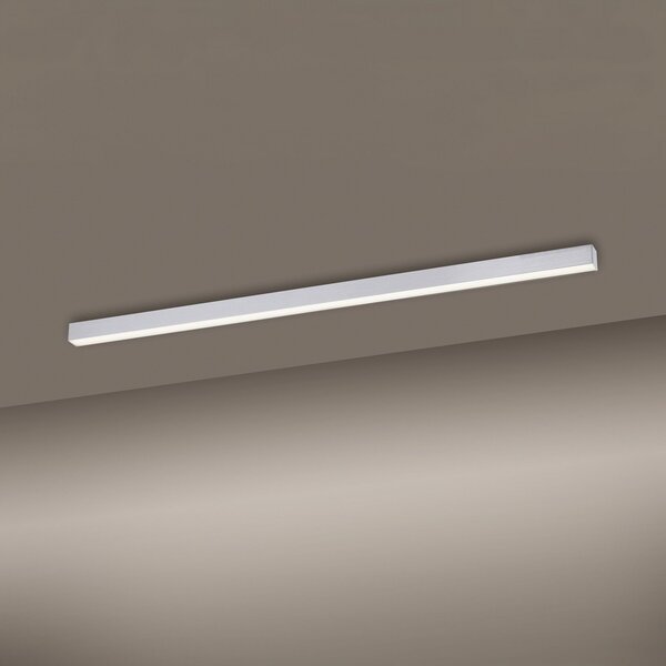 PURE LED φωτιστικό οροφής Lines, 110 cm, ασημί, CCT, τηλεχειριστήριο, ρυθμιζόμενος, Μεταλλικό, Σαλόνι / τραπεζαρία, Μέταλλο, σύγχρονο