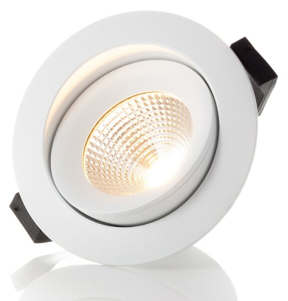 The Light Group SLC One 360° LED χωνευτό φως λευκό 2,700K, ρυθμιζόμενος, Λευκό, Σαλόνι / τραπεζαρία, Μέταλλο, σύγχρονο, Φωτιστικά εσοχής στρογγυλά