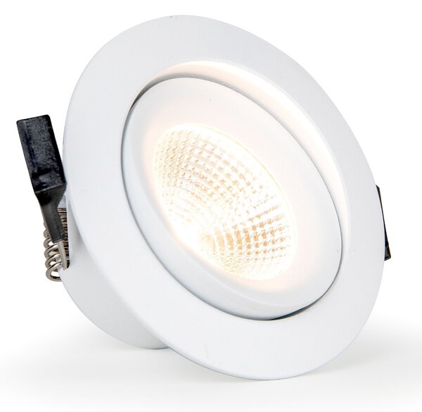 The Light Group SLC One 360° LED χωνευτό φως λευκό 2,700K, ρυθμιζόμενος, Λευκό, Σαλόνι / τραπεζαρία, Μέταλλο, σύγχρονο, Φωτιστικά εσοχής στρογγυλά