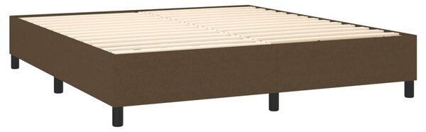 VidaXL Κρεβάτι Boxspring με Στρώμα Σκούρο Καφέ 160x200 εκ Υφασμάτινο