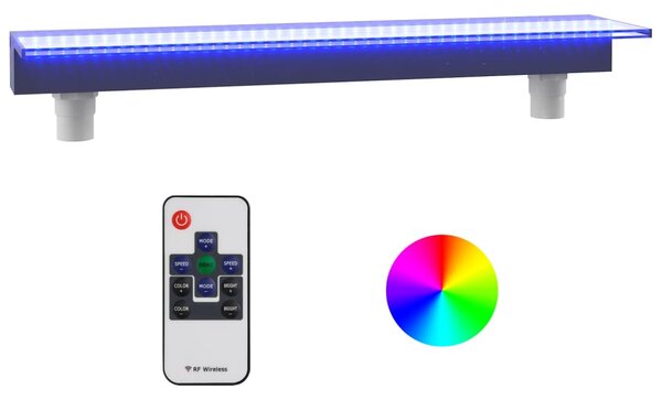 VidaXL Σιντριβάνι Καταρράκτης Πισίνας με RGB LED 90 εκ. Ακρυλικό