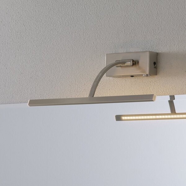 Freelight Φωτιστικό τοίχου Matisse LED, πλάτος 34 cm, ασημί, ρυθμιζόμενος, Μεταλλικό, Σαλόνι / τραπεζαρία, Μέταλλο, σύγχρονο
