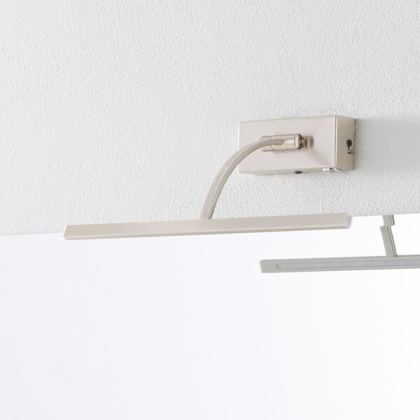 Freelight Φωτιστικό τοίχου Matisse LED, πλάτος 34 cm, ασημί, ρυθμιζόμενος, Μεταλλικό, Σαλόνι / τραπεζαρία, Μέταλλο, σύγχρονο