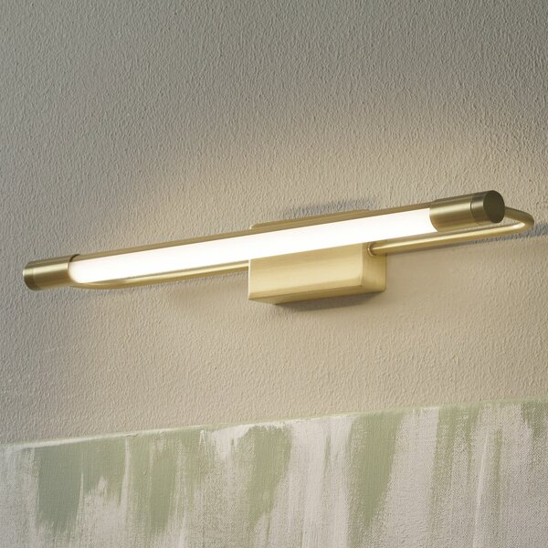 Fabas Luce Φωτιστικό τοίχου Rapallo LED, ορειχάλκινο, IP44, 40 cm, Χρυσό / Ορείχαλκου, Διάδρομος, Μέταλλο, σύγχρονο