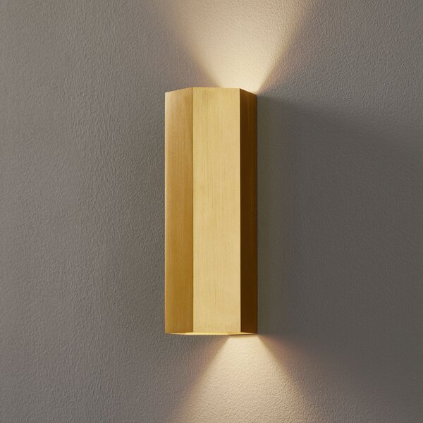 Wever & Ducré Lighting WEVER DUCRÉ Hexo mini 2.0 φωτιστικό τοίχου 20cm χρυσό, ρυθμιζόμενος, Χρυσό / Ορείχαλκου, Σαλόνι / τραπεζαρία, Μέταλλο, σύγχρονο