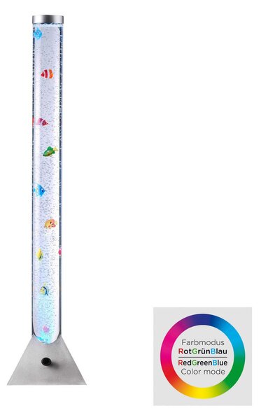 JUST LIGHT. GmbH Στήλη νερού Ava με LED και ψάρια, ύψος 120cm, Διαφανές, Σαλόνι / τραπεζαρία, Πλαστικό, σύγχρονο