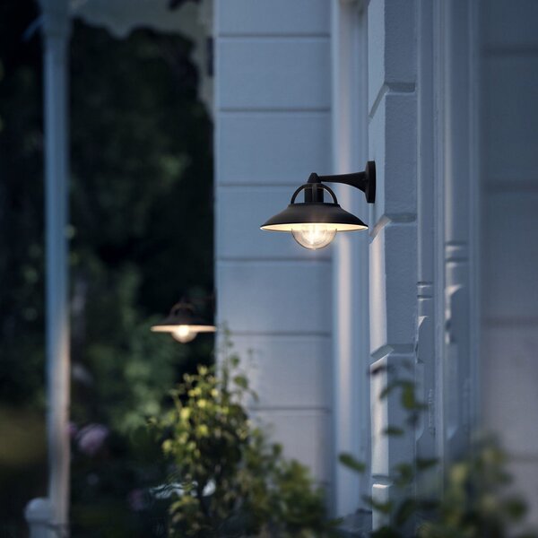 Philips Λαμπτήρας τοίχου myGarden Cormorant για εξωτερικούς χώρους, Μαύρο, Μέταλλο, σύγχρονο