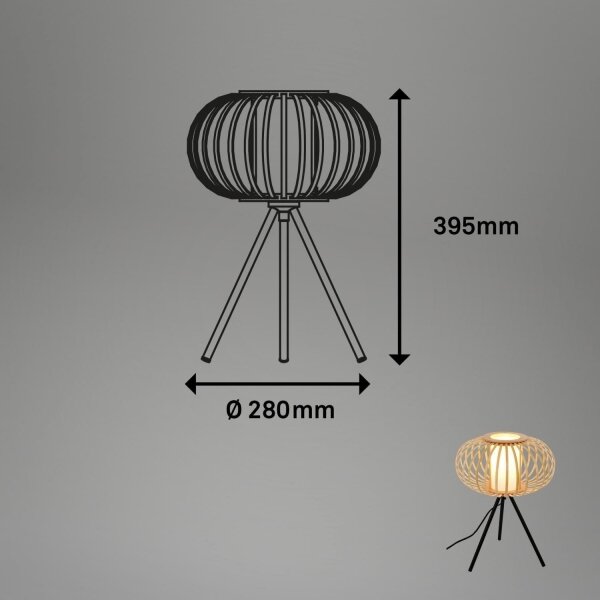 Briloner 7759011 - Eπιτραπέζιο φωτιστικό 1xE27/10W/230V μπαμπού