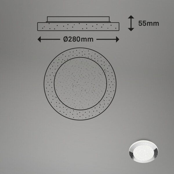 Briloner 3693-018 - Φωτιστικό οροφής μπάνιου LED LED/15W/230V IP44 4000K