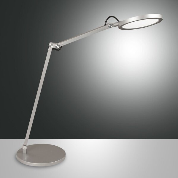 Fabas Luce Φωτιστικό γραφείου Regina LED με ροοστάτη, αλουμίνιο, ρυθμιζόμενος, Μεταλλικό, Μελέτη / Γραφείο, Μέταλλο, σύγχρονο