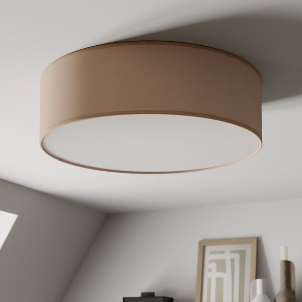 TK Lighting Φωτιστικό οροφής Rondo, μπεζ, μεταλλικό, Ø 45 cm, E27, ρυθμιζόμενος, Μπεζ, υπνοδωμάτιο, Ύφασμα / Κλωστοϋφαντουργία, σύγχρονο