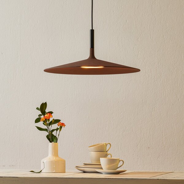 Foscarini Aplomb Large LED κρεμαστό φωτιστικό, καφέ, ρυθμιζόμενος, Καφέ / Σκουριάς, Κουζίνα, Σκυρόδεμα, σχεδιασμός