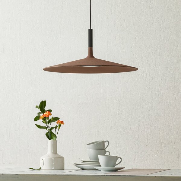Foscarini Aplomb Large LED κρεμαστό φωτιστικό, καφέ, ρυθμιζόμενος, Καφέ / Σκουριάς, Κουζίνα, Σκυρόδεμα, σχεδιασμός