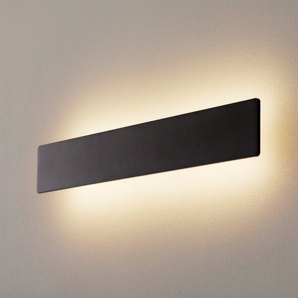 IDEAL LUX Φωτιστικό τοίχου LED Zig Zag μαύρο, πλάτος 53 cm, Μαύρο, Διάδρομος, Μέταλλο, σύγχρονο