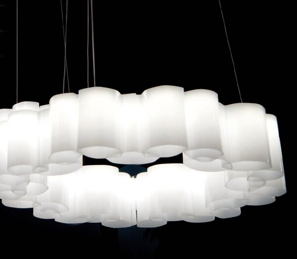 Stilnovo LED κρεμαστό φωτιστικό Honey, ρυθμιζόμενο, στρογγυλό, 58 cm, ρυθμιζόμενος, Λευκό, Σαλόνι / τραπεζαρία, Πλαστικό, σύγχρονο