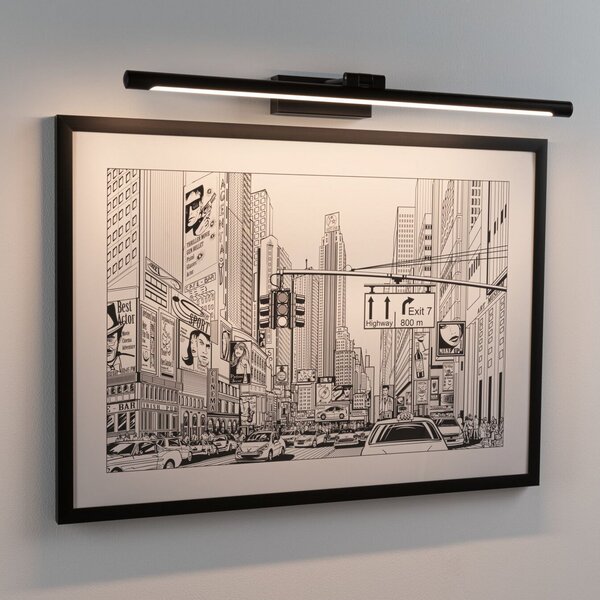 Paulmann Mingo LED φωτιστικό εικόνας 61,5 cm μαύρο, Μαύρο, Σαλόνι / τραπεζαρία, Μέταλλο, σύγχρονο