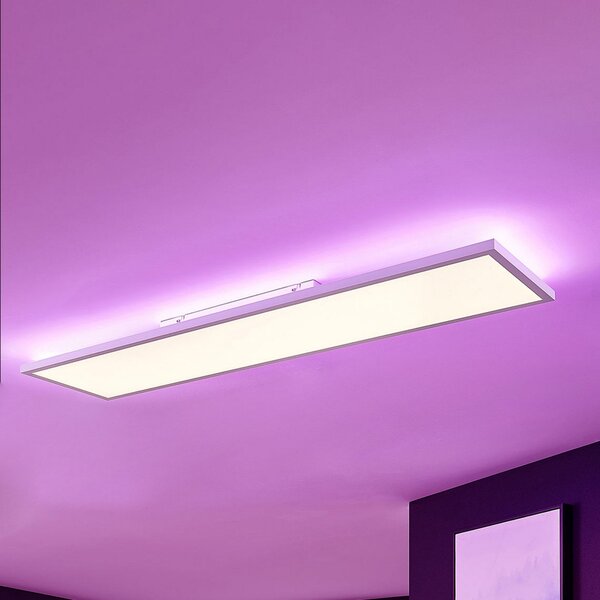 Arcchio LED πάνελ Brenda, 120 x 30 cm, CCT, τηλεχειριστήριο, ρυθμιζόμενος, Λευκό, Σαλόνι / τραπεζαρία, Πλαστικό, σύγχρονο