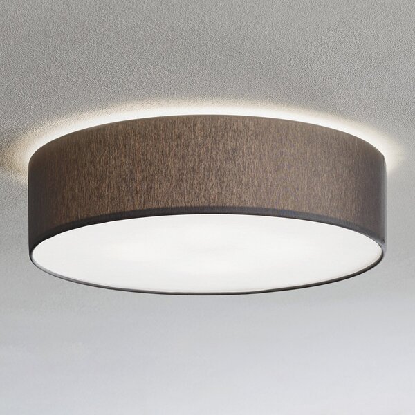 TK Lighting Φωτιστικό οροφής Rondo, γκρι Ø 45cm, ρυθμιζόμενος, Γκρι, υπνοδωμάτιο, Ύφασμα / Κλωστοϋφαντουργία, σύγχρονο