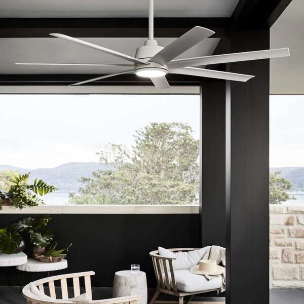 Beacon Lighting Ανεμιστήρας οροφής με φως Atlanta λευκό 142 cm αθόρυβο, ρυθμιζόμενος, Λευκό, Σαλόνι / τραπεζαρία, Πλαστικό, σύγχρονο