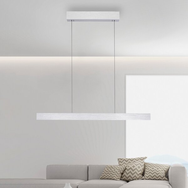 PURE Κρεμαστό φωτιστικό LED E-Motion, διαμάντι, CCT, ρυθμιζόμενος, Γκρι, Σαλόνι / τραπεζαρία, Μέταλλο, σύγχρονο