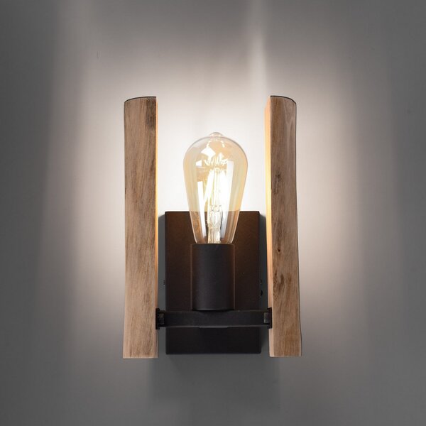 JUST LIGHT. GmbH Φωτιστικό τοίχου από ξύλο, ρυθμιζόμενος, Ξύλου, Σαλόνι / τραπεζαρία, Μέταλλο, Εξοχική κατοικία / Ρουστίκ
