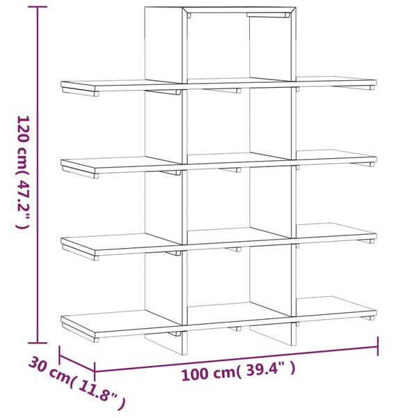 VidaXL Βιβλιοθήκη 100 x 30 x 120 εκ. από Μασίφ Ξύλο Teak