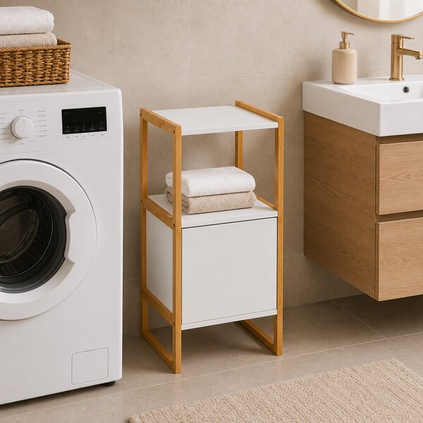 Ντουλάπι Μπάνιου Με Ράφι (33x33x80) F-V Natureo White 174894A