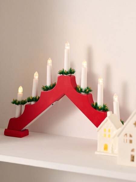 Sinsay - Χριστουγεννιάτικος LED κηροστάτης Advent - κοκκινο